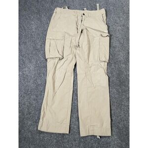 ASRV Cargo Pants Mens Large Tan Tech Ripstop Utility D-054 Drawcord Hem Outdoor